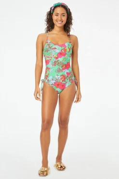 Ashbury Floral Shirred Side One Piece