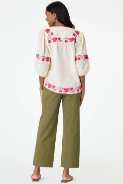 Column Embroidery Michi Top