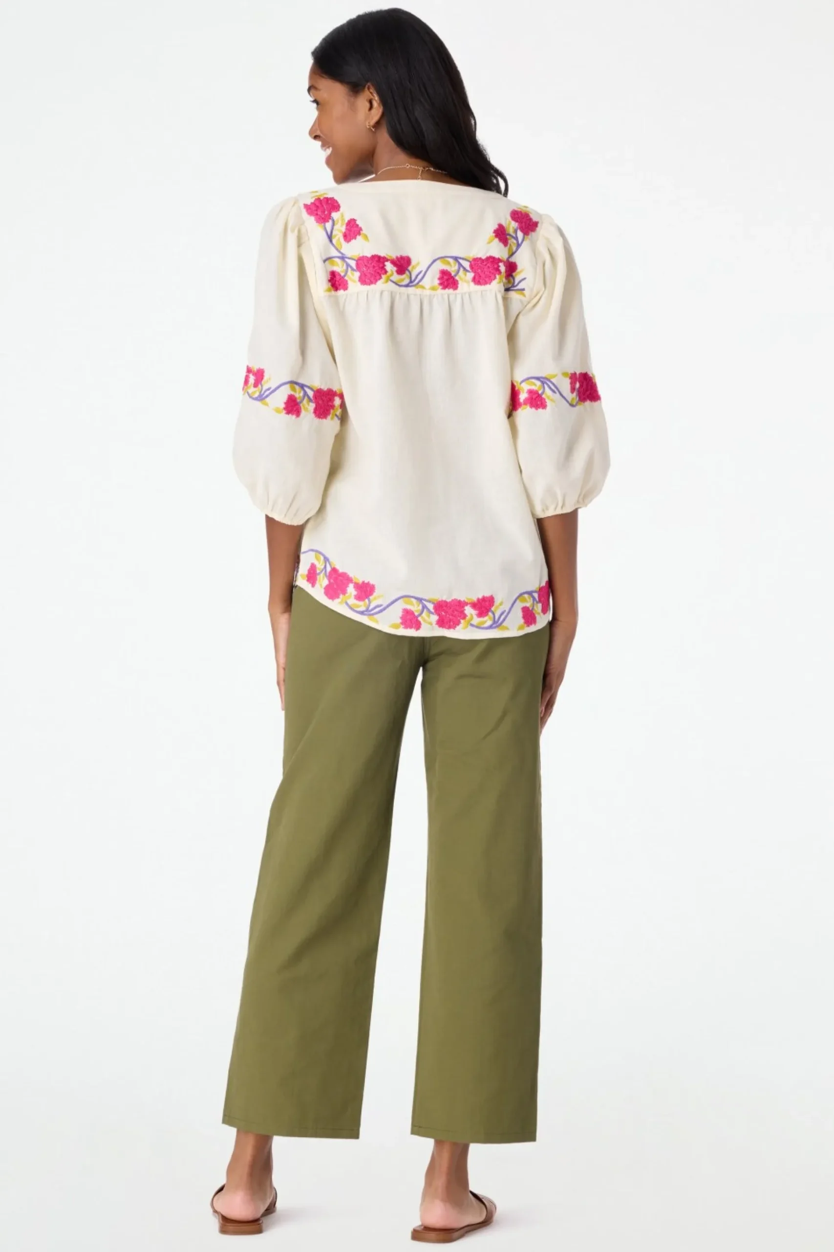 Column Embroidery Michi Top