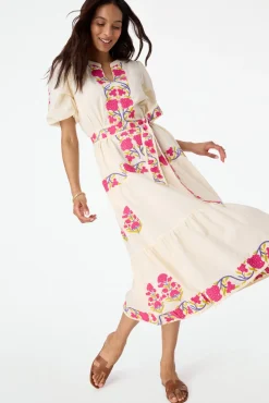 Column Embroidery Valonia Dress