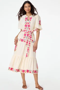 Column Embroidery Valonia Dress