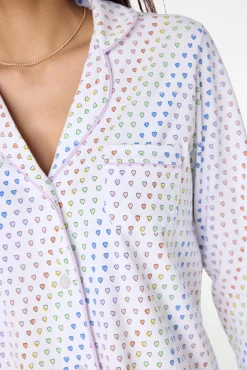 Disco Hearts Long Sleeve Polo Pajamas