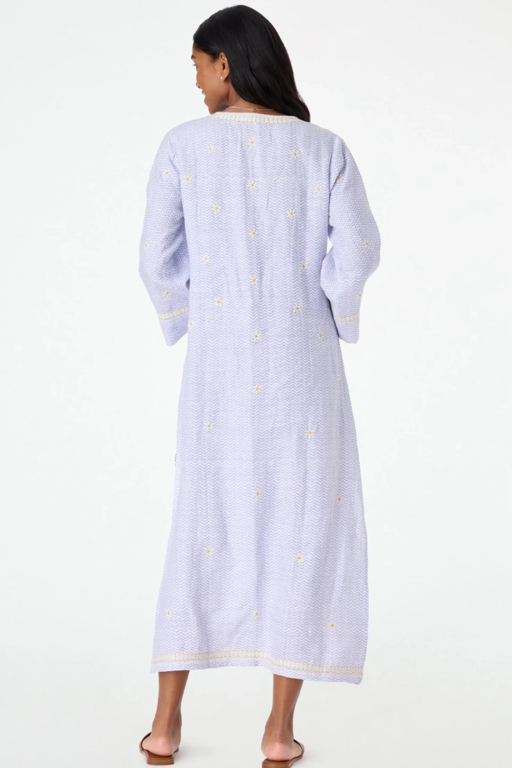Ditsy Daisy Embroidered Punta Long Kurta