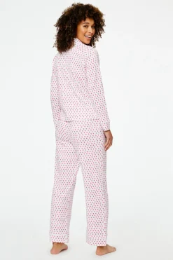 Hearts Long Sleeve Polo Pajamas