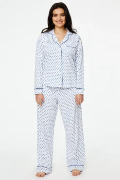 Hearts Long Sleeve Polo Pajamas