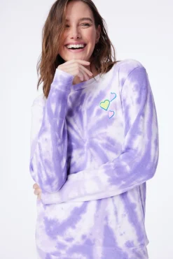 Hearts Tie Dye Crewneck