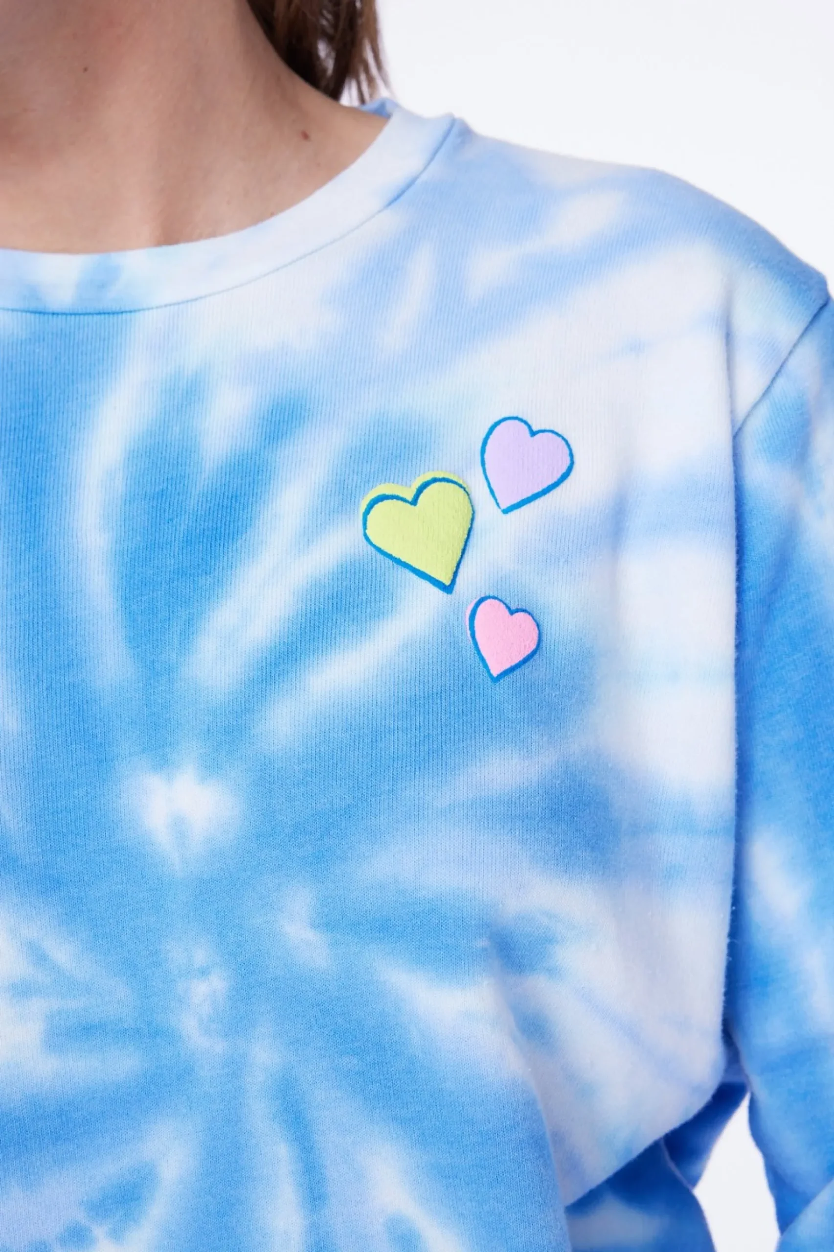 Hearts Tie Dye Crewneck
