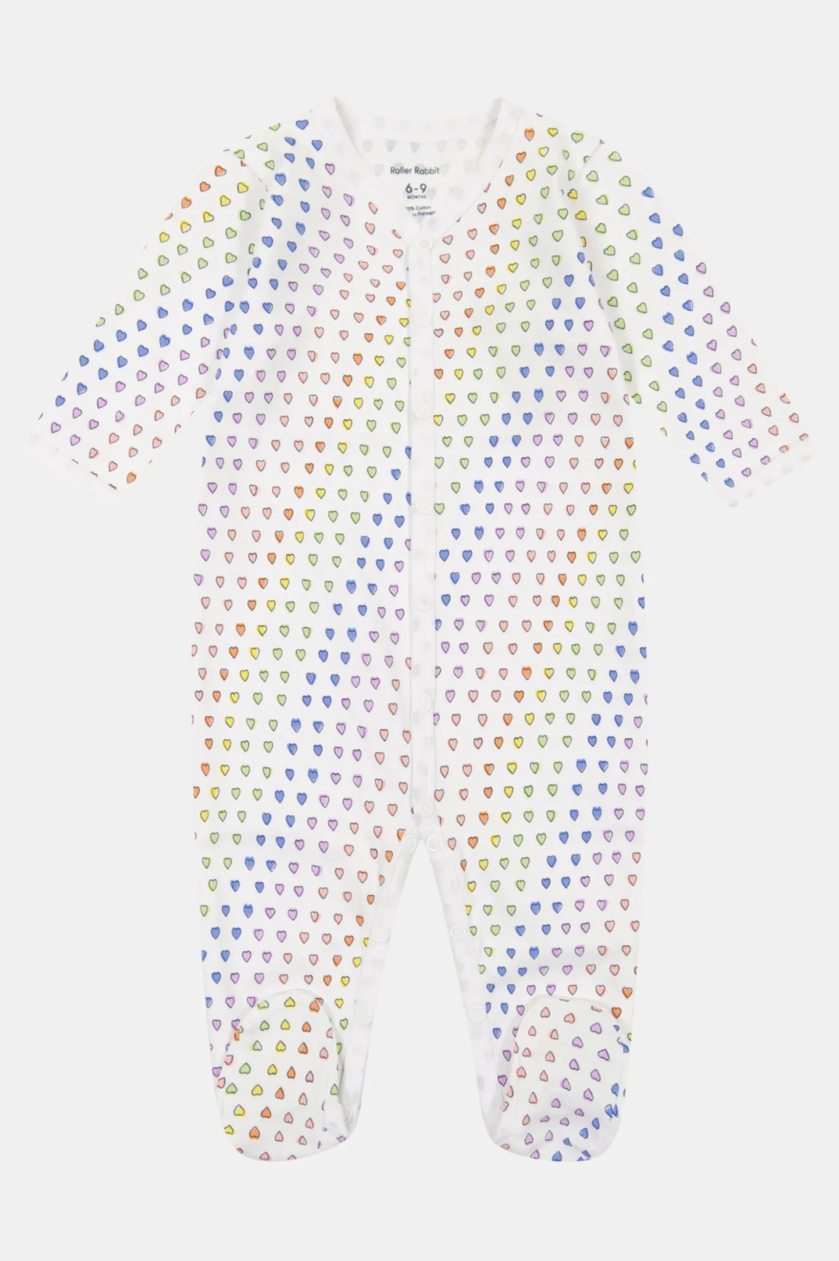 Infant Disco Hearts Footie Pajamas