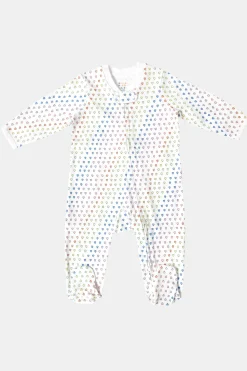 Infant Disco Hearts Zipper Footie