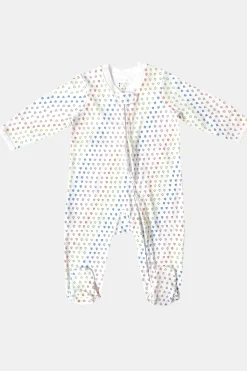 Infant Disco Hearts Zipper Footie