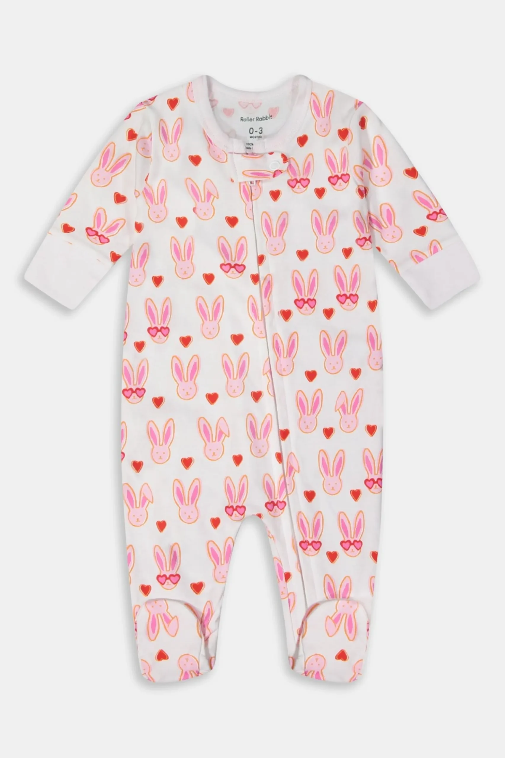 Infant Lovestruck Zipper Footie Pajamas