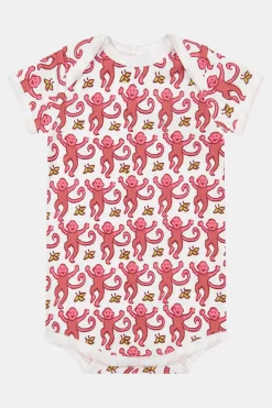 Infant Monkey Short Sleeve Onesie