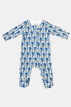 Infant Monkey Zipper Footie