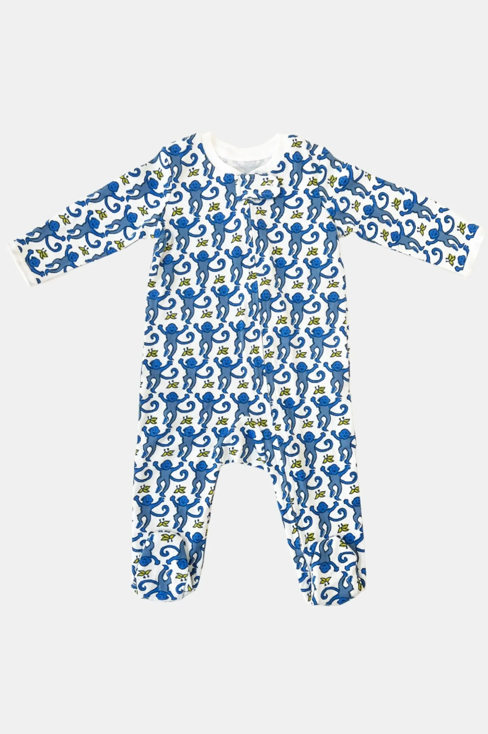 Infant Monkey Zipper Footie