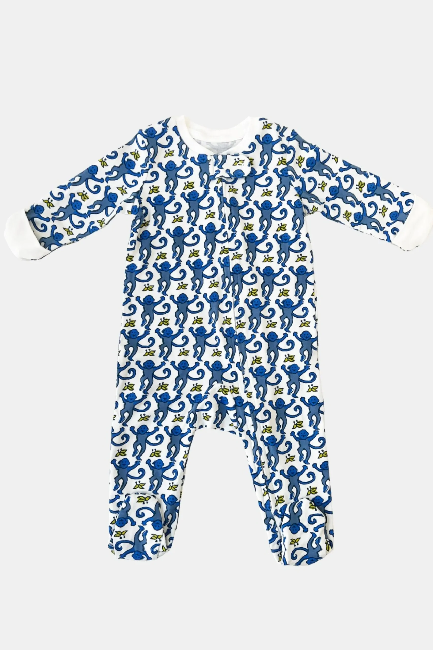 Infant Monkey Zipper Footie