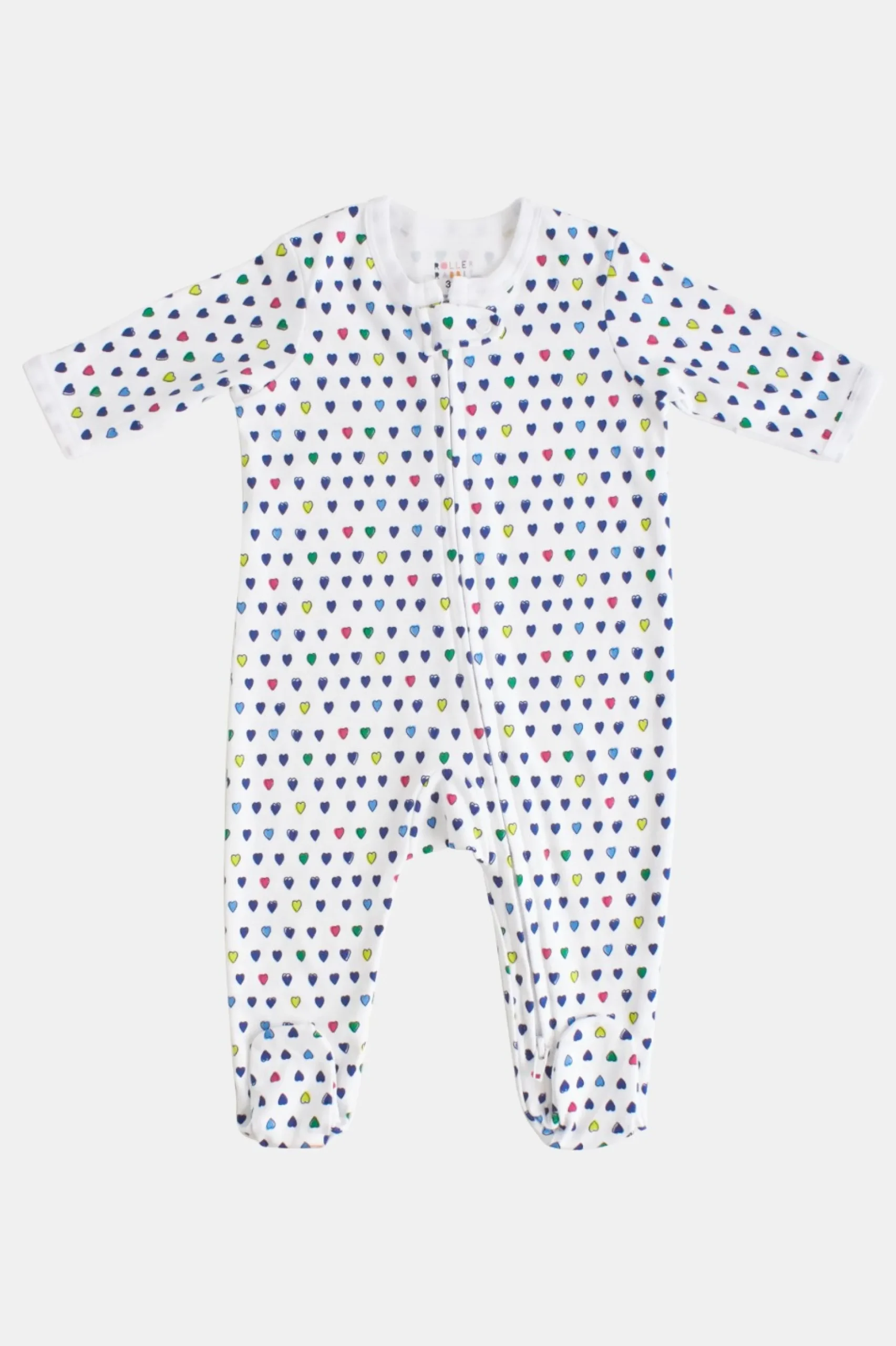 Infant Pop Hearts Zipper Footie