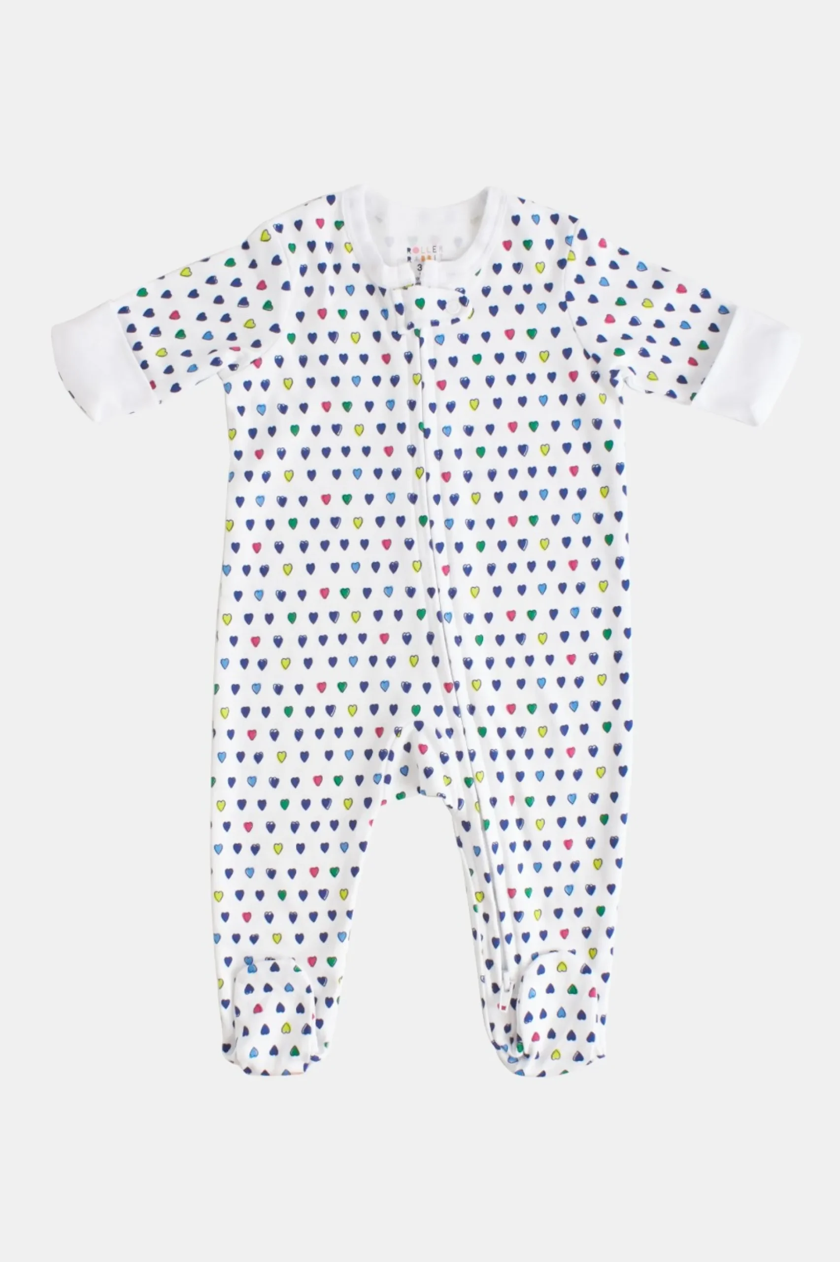Infant Pop Hearts Zipper Footie