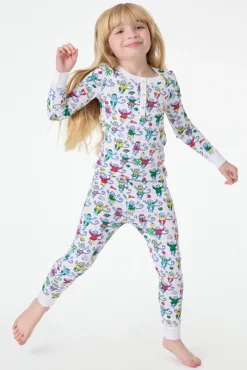 Kids Back To School Monkey Pajamas