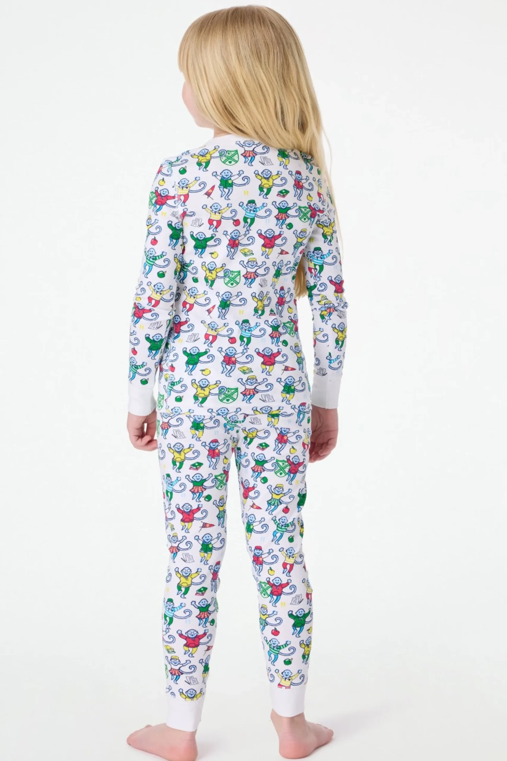 Kids Back To School Monkey Pajamas