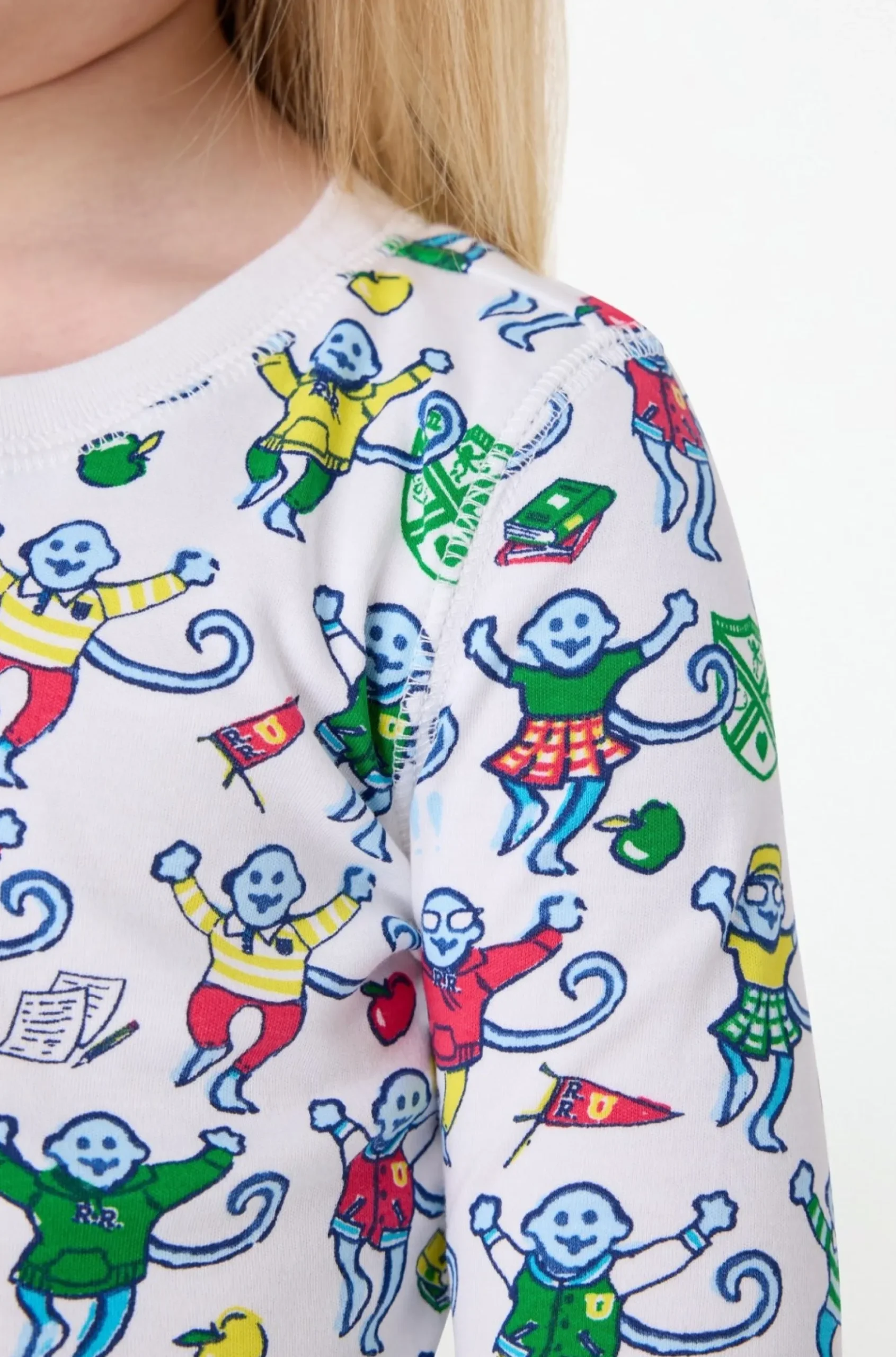 Kids Back To School Monkey Pajamas