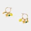 Lemon Charm Hoops